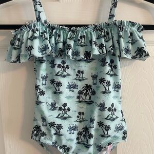 Girls Disney Stitch One-Piece Swimsuit – Size 5/6
